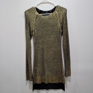 RW&Co. Gold Long Sleeve Dress/Top Sz XS